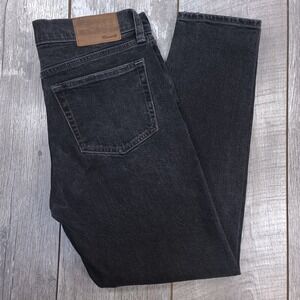 Madewell Relaxed Taper Jeans Mens 29x28 Black Button Fly Denim Pants